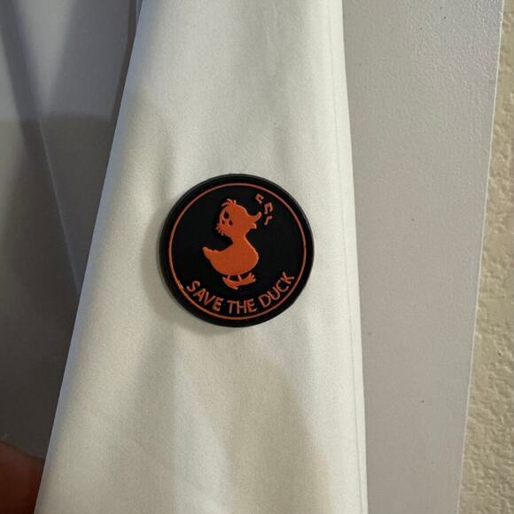 Save The Duck Rainy Jacket Lightweight Full Zip Hooded White Men’s Size Medium - Picture 5 of 12